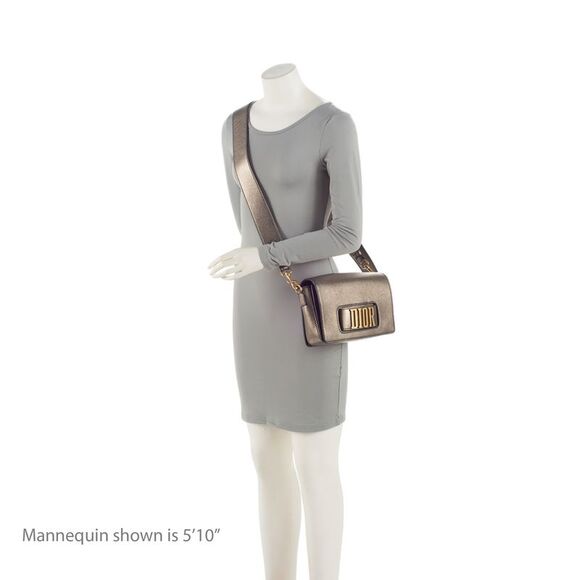 Dior Metallic Grained Calfskin Dio(R)evolution Flap Bag - Picture 5 of 15